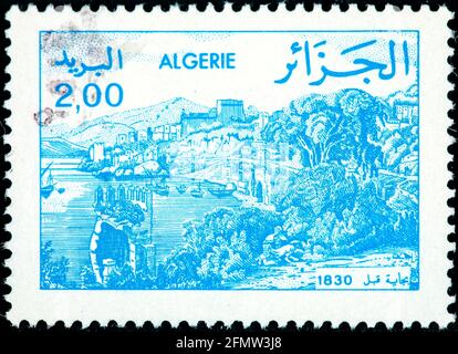 ALGÉRIE - VERS 1984: Timbre imprimé en Algérie montre Bejaia vers 1984 Banque D'Images