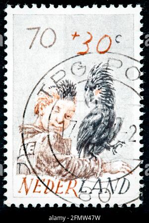 Hollande - Circa 1982: Timbre-poste imprimé en Hollande timbres pour les enfants - de la série année des handicapés 70 + 30c, vers 1982 Banque D'Images