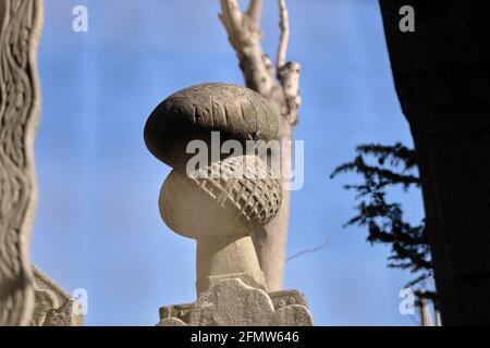 tombe d'un empire pouf gouvernements à istanbul, turquie. tombe en forme de pouf matelassé turban Banque D'Images