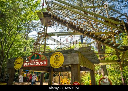 Terrain de jeu Kidzone au zoo d'Atlanta à Atlanta, Géorgie. (ÉTATS-UNIS) Banque D'Images