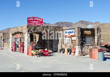 Station de Cool Springs, sur la route 66 en Arizona. Ce film a été dépeint dans le film de Pixar Cars. Banque D'Images