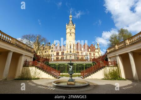 Château de Schwerin Schweriner Schloss Orangerie Parlement Gouvernement Mecklembourg-Poméranie-Occidentale en Allemagne repère Banque D'Images