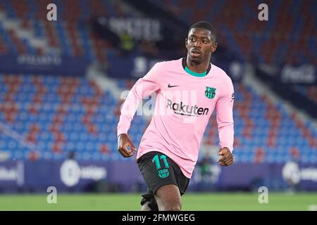 Ousmane Dembele du FC Barcelone pendant le championnat d'Espagne la Ligue football match entre Levante UD et FC Barcelone le 11 mai 2021 à l'Estadio Ciutat de Valencia à Valence, Espagne - photo Maria Jose Segovia / Espagne DPPI / DPPI / LiveMedia Banque D'Images