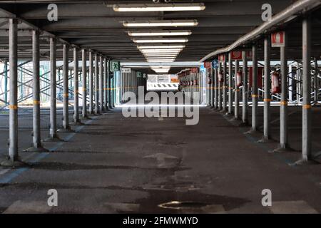 Parking vide à l'aéroport Orio al Serio, Italie Banque D'Images