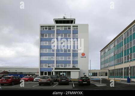 Reykjavik, Islande – 4 juillet 2017 : le siège d'Isavia à l'aéroport de Reykjavik (RKV) en Islande. Banque D'Images