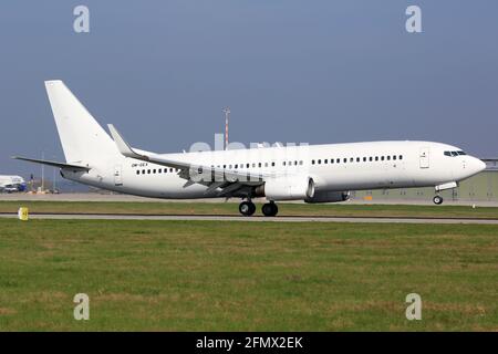 Stuttgart, Allemagne – 8. Avril 2017 : Air Explore Boeing 737à l'aéroport de Stuttgart (STR) en Allemagne. Boeing est un fabricant d'avions basé à Seattle, Banque D'Images