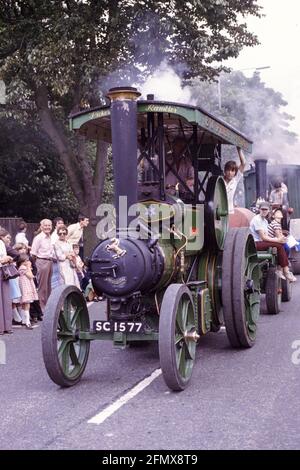 Moteurs de traction au Kettering Carnival en 1983 Banque D'Images