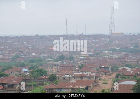 Osogbo, ville de divinités, où l'ancien rencontre le Nouveau, État d'Osun, Nigeria. Banque D'Images