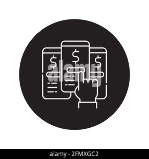 Choix du plan tarifaire icône en glyphe noir. Pictogramme pour page Web, application mobile, Promo. Élément de conception UI UX GUI. Contour modifiable. Illustration de Vecteur