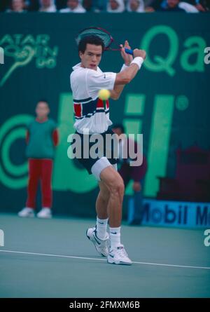 Joueur de tennis marocain Younes El Aynaoui, Qatar 2002 Banque D'Images