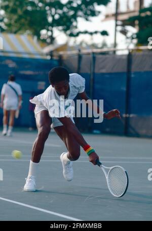 Joueur de tennis sénégalais Yahiya Doumbia, 1988 Banque D'Images