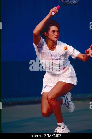 Joueur de tennis roumain Ruxandra Dragomir, US Open 1993 Banque D'Images