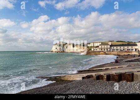 Plage d'eau douce, île de Wight, Angleterre, Royaume-Uni Banque D'Images