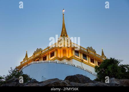 Wat Saket, montagne d'or, Temple de Srakesa, Bangkok, Thaïlande Banque D'Images