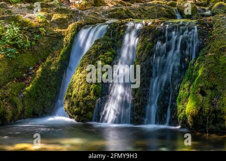 Célèbre chute d'eau de Bigar, comté de Caras-Severin, Roumanie Banque D'Images