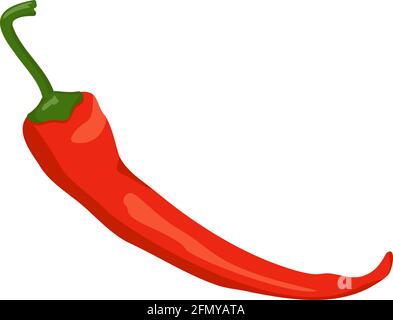 Icône piment rouge chaud. Une alimentation saine, une source de vitamines. Produit naturel adapté aux végétariens. Assaisonnements pour différents plats Illustration de Vecteur