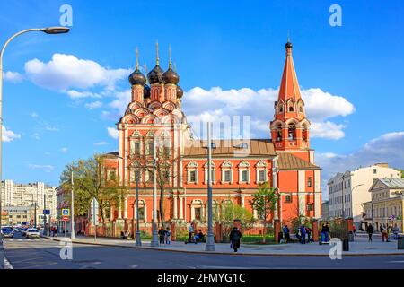 Moscou, Russie - 08 mai 2021, Église Saint-Nicolas sur Bolvanovka Banque D'Images