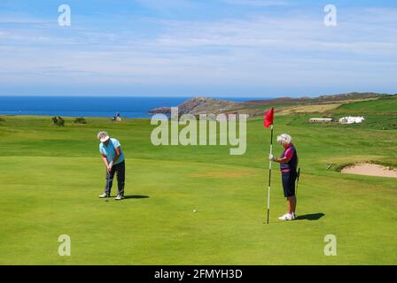 St.David's City Golf Course, St.Davids, Pembrokeshire Coast National Park, Pembrokeshire, Pays de Galles, Royaume-Uni Banque D'Images