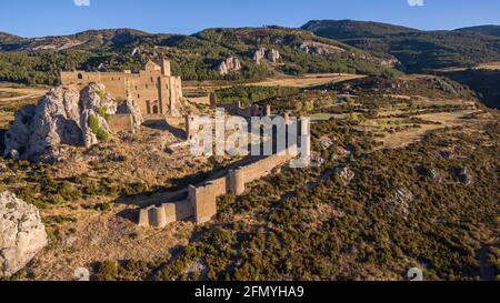 Château de Loarre dans la province de Huesca, Espagne Banque D'Images