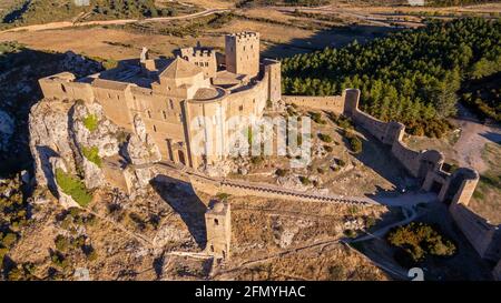 Château de Loarre dans la province de Huesca, Espagne Banque D'Images