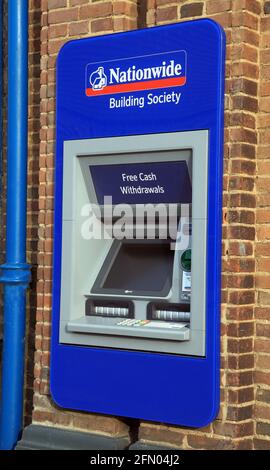 Nationwide Building Society, distributeur de billets, point de caisse, retraits d'espèces, Hunstanton, Norfolk Banque D'Images