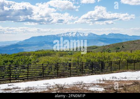 Vue sur le paysage près de Mount Pleasant City, Utah Banque D'Images