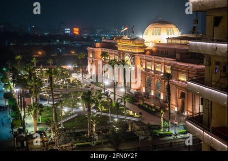 LE CAIRE, EGYPTE - 11 MAI 2021 : le Musée égyptien est le plus ancien musée archéologique du Moyen-Orient et abrite la plus grande collection de Pharaon Banque D'Images