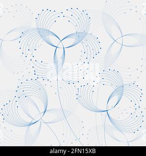 Motif géométrique avec des lignes et points. Illustration de Vecteur