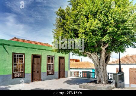 Tijarafe, la Palma, HDR image Banque D'Images