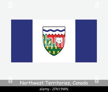 Territoires du Nord-Ouest Canada drapeau. Bannière du territoire canadien. Drapeau de NT, CA. Fichier d'illustration de vecteur EPS Illustration de Vecteur