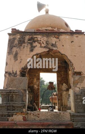 Gros plan sur le site du temple de Harshat Mata Village d'Abhaneri au Rajastan en Inde Banque D'Images