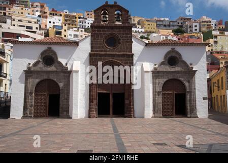 L'église de Nuestra Señora de la Asunción a été fondée en 1450 à San Sebastian, capitale de la Gomera dans les îles Canaries. Banque D'Images