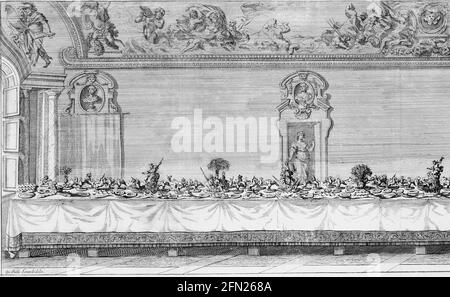 Un compte de son Excellence Roger Earl de l'Ambassade de Castlemaine, de . . . James l'IID . . . . à sa Sainteté Innocent XI - 1688 - écrit par John Michael Wright - artiste d'après Giovanni Battista Leonardi - Engraver: Arnold van Westerhout Banque D'Images