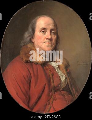 Benjamin Franklin (1706–1790) 1778 par Joseph Siffred Duplessis Banque D'Images
