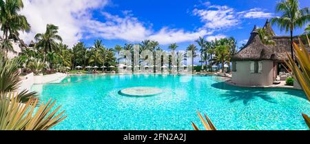 resort de luxe 5 étoiles avec piscine et chambres d'hôtel - Lux Bell mare Resort . Île Maurice. Route côtière, Belle Mare. 27.01.2020 Banque D'Images