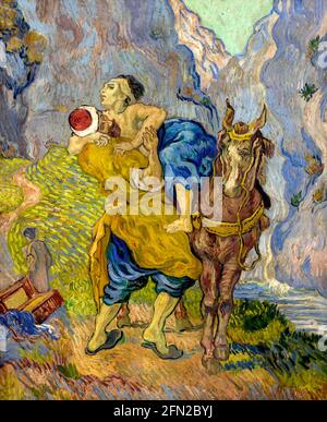 Le bon Samaritain, après Delacroix, Vincent van Gogh, 1890, Musée Kroller-Muller, Parc national Hoge Veluwe, Otterlo, pays-Bas, Europe Banque D'Images
