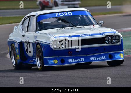 Adrian Willmott, Mark Farmer, Ford GA Capri, Historic Touring car Challenge, HTCC, Tony dron Trophy, STCC, U2TC, Donington Historic Festival, Donington Banque D'Images