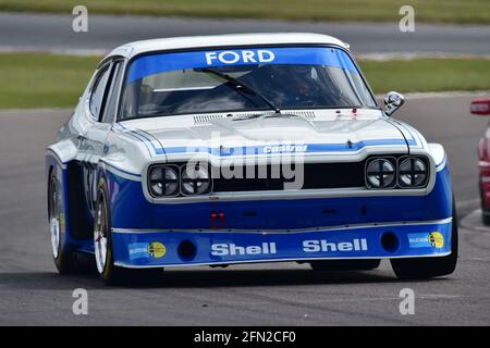 Adrian Willmott, Mark Farmer, Ford GA Capri, Historic Touring car Challenge, HTCC, Tony dron Trophy, STCC, U2TC, Donington Historic Festival, Donington Banque D'Images