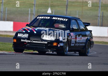 Paul Mensley, Ford Sierra Cosworth, Historic Touring car Challenge, HTCC, Tony dron Trophy, STCC, U2TC, Donington Historic Festival, Donington Park, en Banque D'Images