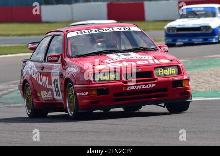 Craig Davies, Steve Soper, Ford Sierra Cosworth RS500, Historic Touring car Challenge, HTCC, Tony dron Trophy, STCC, U2TC, Donington Historic Festival, Banque D'Images