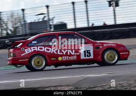 Craig Davies, Steve Soper, Ford Sierra Cosworth RS500, Historic Touring car Challenge, HTCC, Tony dron Trophy, STCC, U2TC, Donington Historic Festival, Banque D'Images