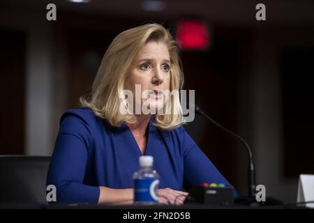 Washington, États-Unis. 13 mai 2021. Christine Elizabeth Wormuth comparaît devant une audience du Comité sénatorial des services armés pour sa nomination au poste de secrétaire de l'Armée, ministère de la Défense, dans l'édifice Dirksen du Bureau du Sénat à Washington, DC, le jeudi 13 mai 2021. Photo de Rod Lamkey/CNP/ABACAPRESS.COM crédit: Abaca Press/Alay Live News Banque D'Images