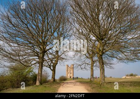 Broadway Tower dans les Cotswolds. Banque D'Images