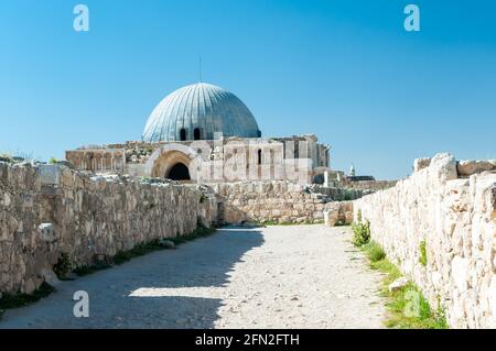 Palais omeyyade, Citadel Hill, Amman, Jordanie Banque D'Images