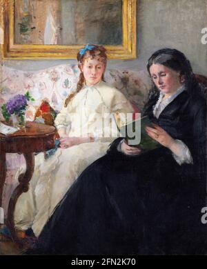 Berthe Morisot (1841-1895) 'autre et sœur de l'artiste', huile sur toile, 1869/70 Banque D'Images