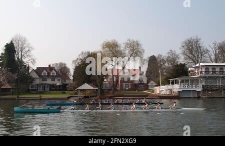 Regatta Teams Henley sur Thames Banque D'Images