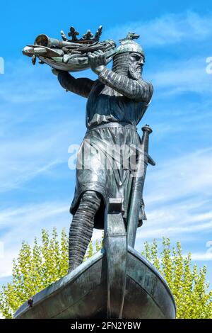 Hagendenkmal à la promenade du Rhin à Worms, en Allemagne Banque D'Images