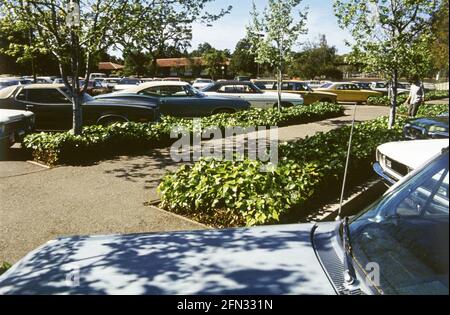 Parking, voiture, États-Unis, 1977 Banque D'Images