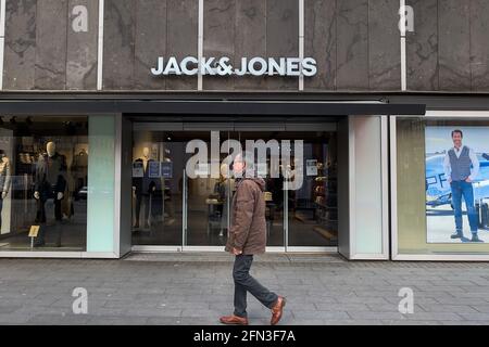 Panneau Jack and Jones Store dans le centre-ville de Fulda Banque D'Images