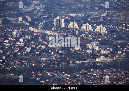 Skopje ville de Vodno Hill en Macédoine. Banque D'Images